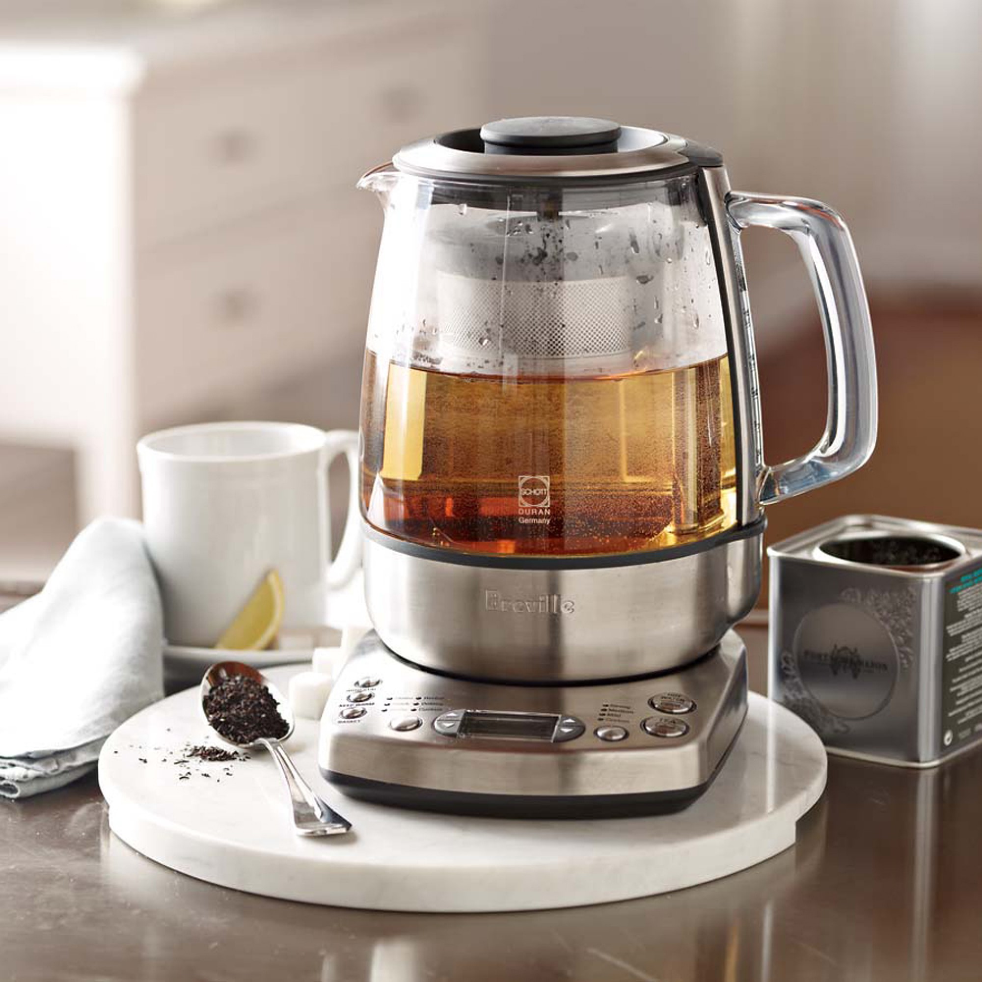 One-Touch Tea Maker. Dishwasher Safe