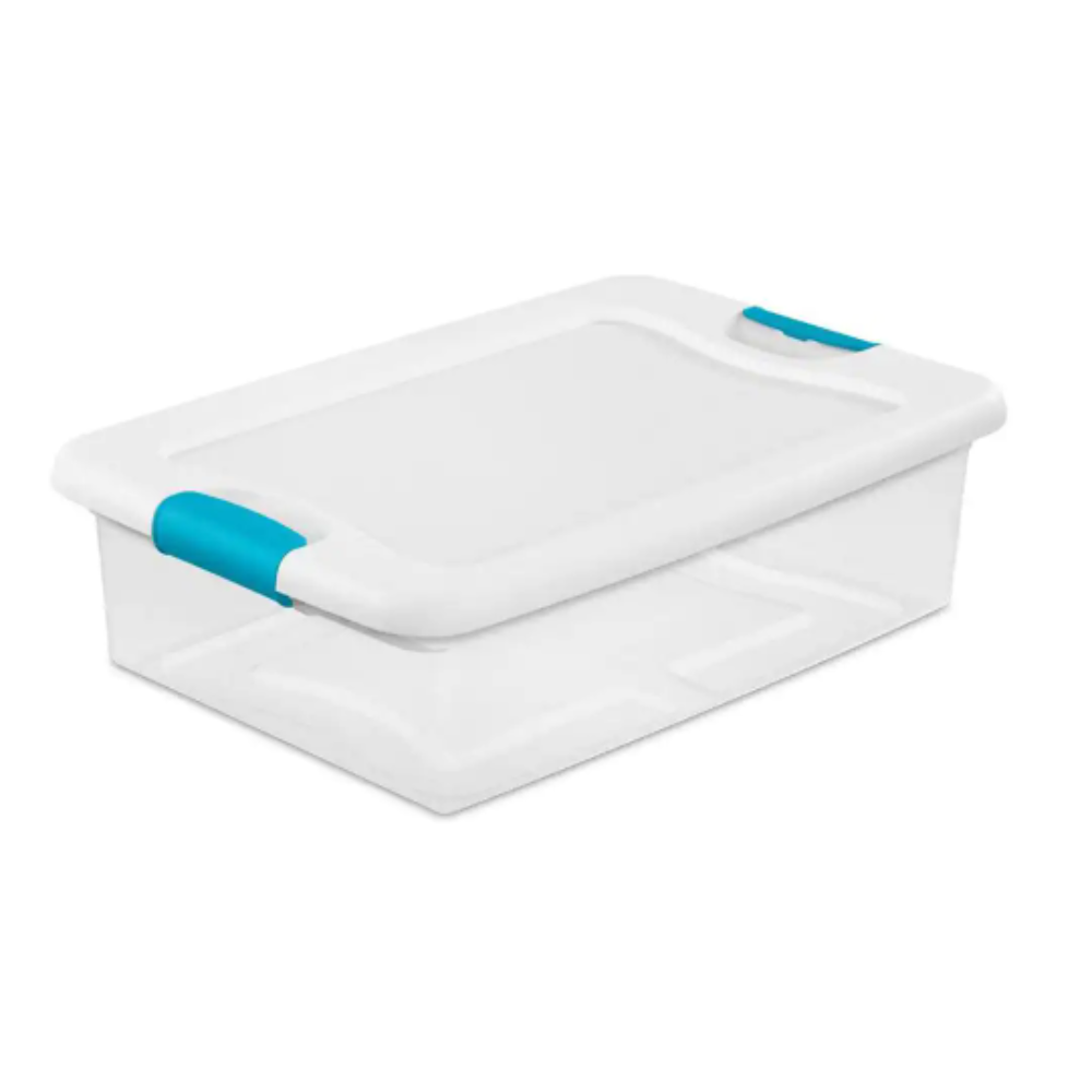 Sterilite 32 qt. Storage Box Stackable Latching Container in Clear (12-Pack)