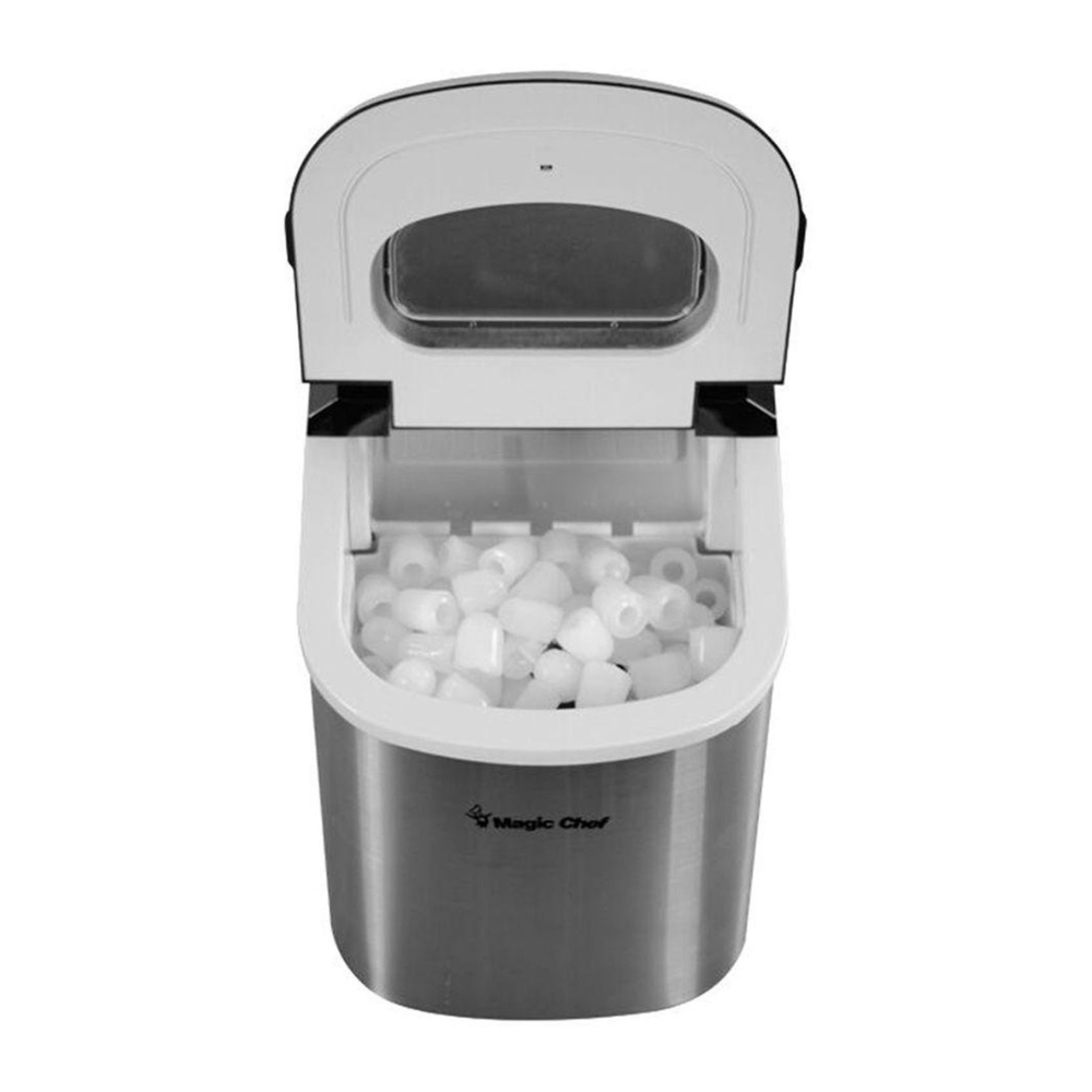 Magic Chef 27 lb. Portable Countertop Ice Maker in Stainless Steel
