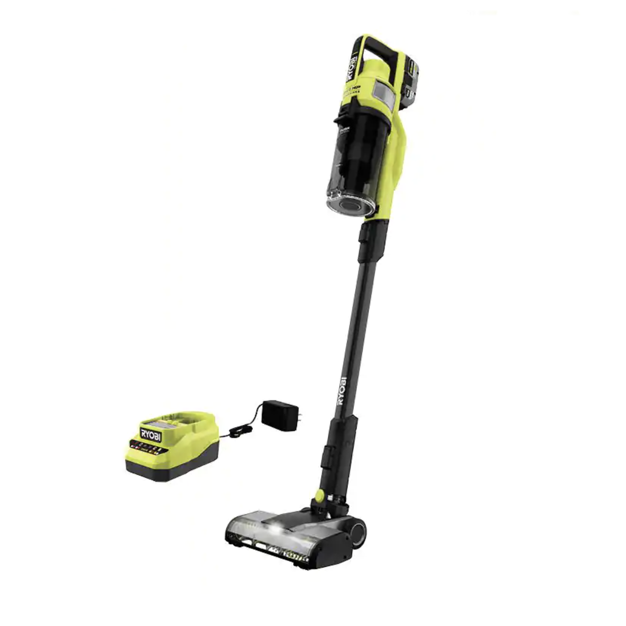 Ryobi One+ HP 18V Brushless Cordless Pet Stick Vacuum Cleaner Kit with 4.0 Ah High-Performance Battery and Charger (PBLSV716K)