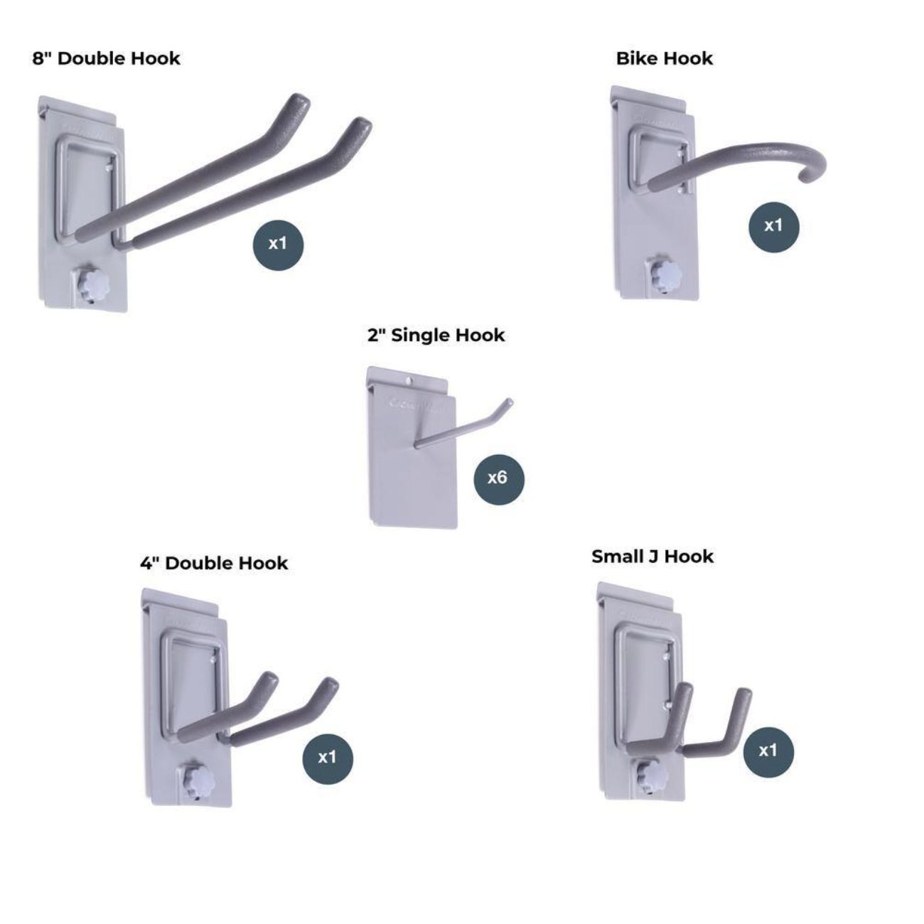 Crownwall 48 in. H x 48 in. W Starter Bundle PVC Slatwall Panel Set with Locking Hook Kit in Sandstone (10-Piece)