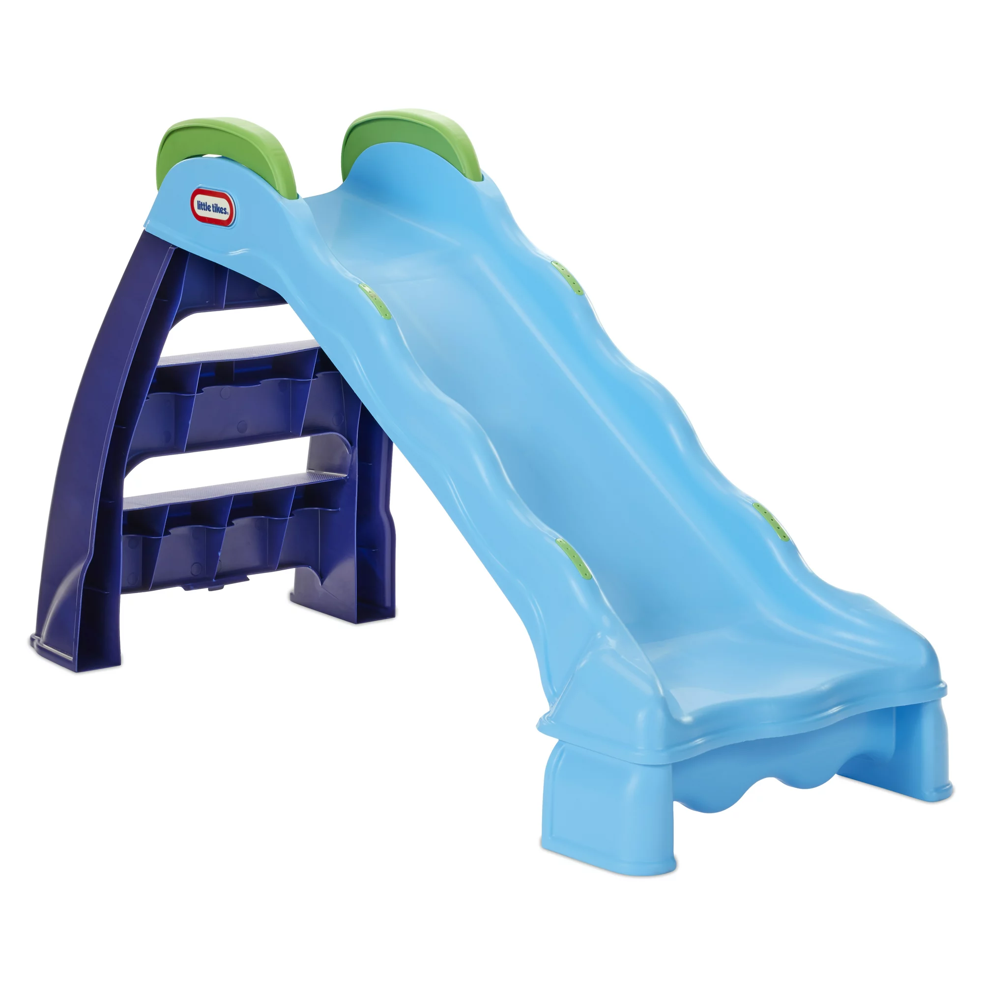 Little Tikes 2-in-1 Outdoor-Indoor Wet or Dry Slide Playground Slide with Folding For Easy Storage. Blue
