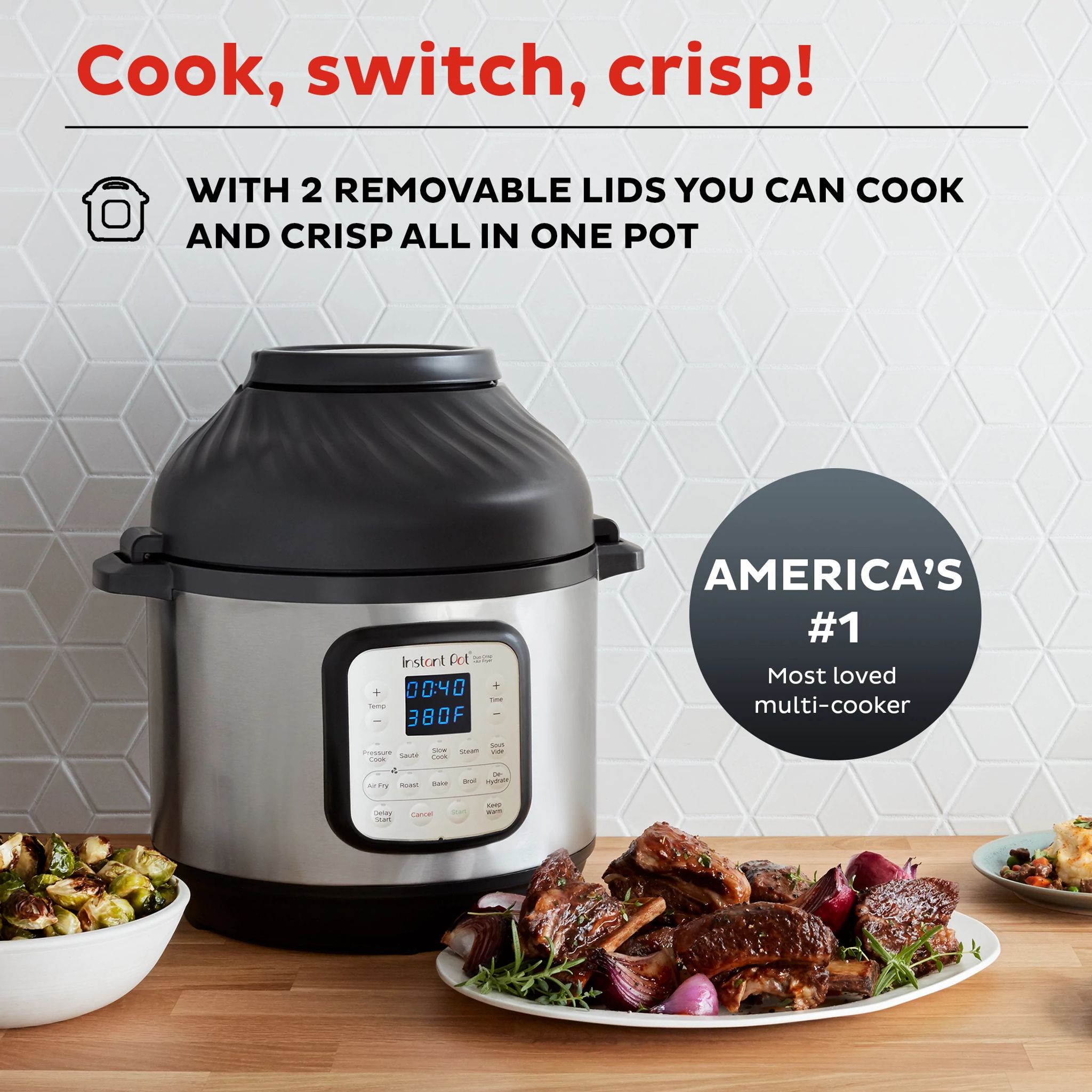 Instant Pot Duo Crisp + Air Fryer 8-quart Multi-Use Pressure Cooker