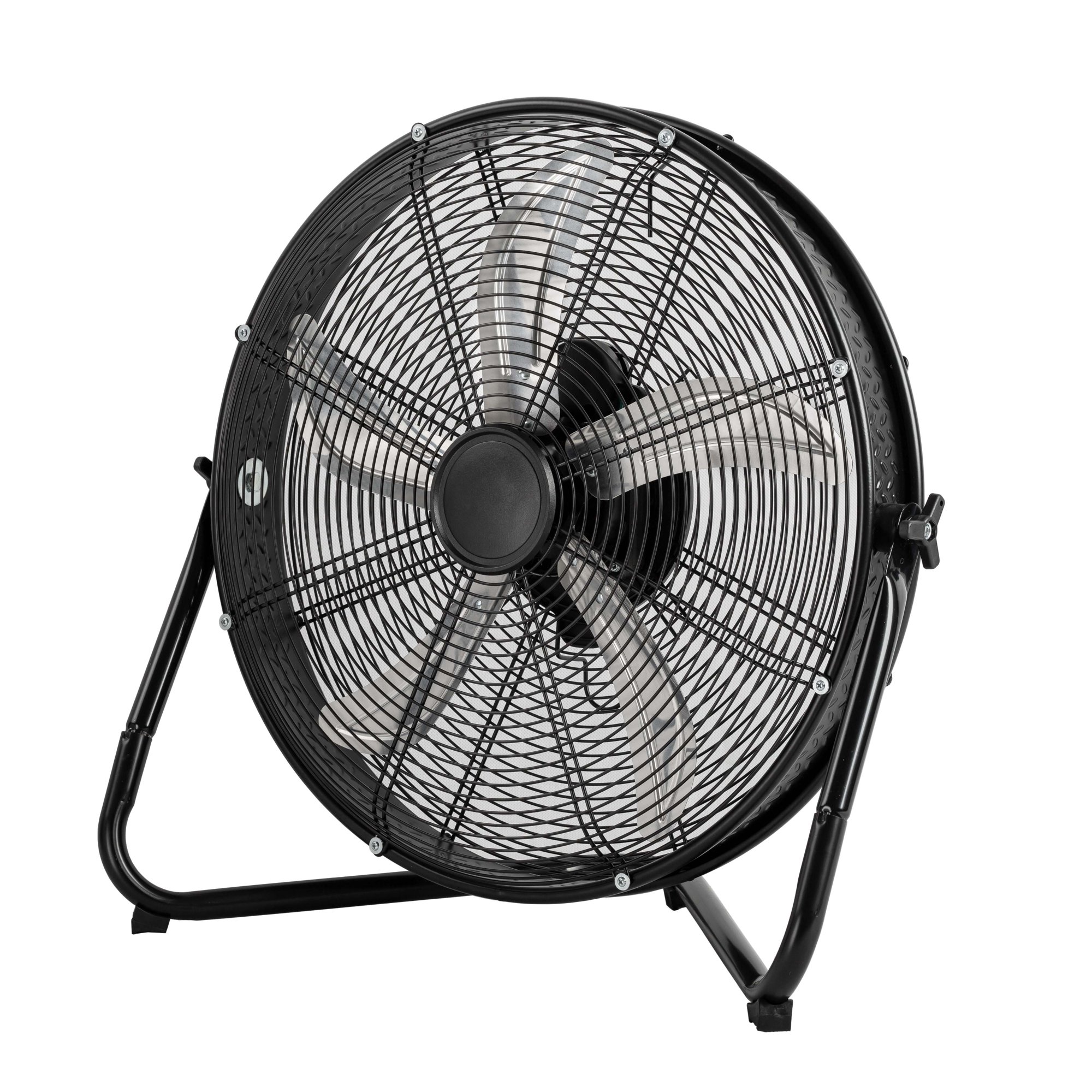 Mainstays 20-Inch High Velocity Drum Fan with Wall Mount Bracket. Black