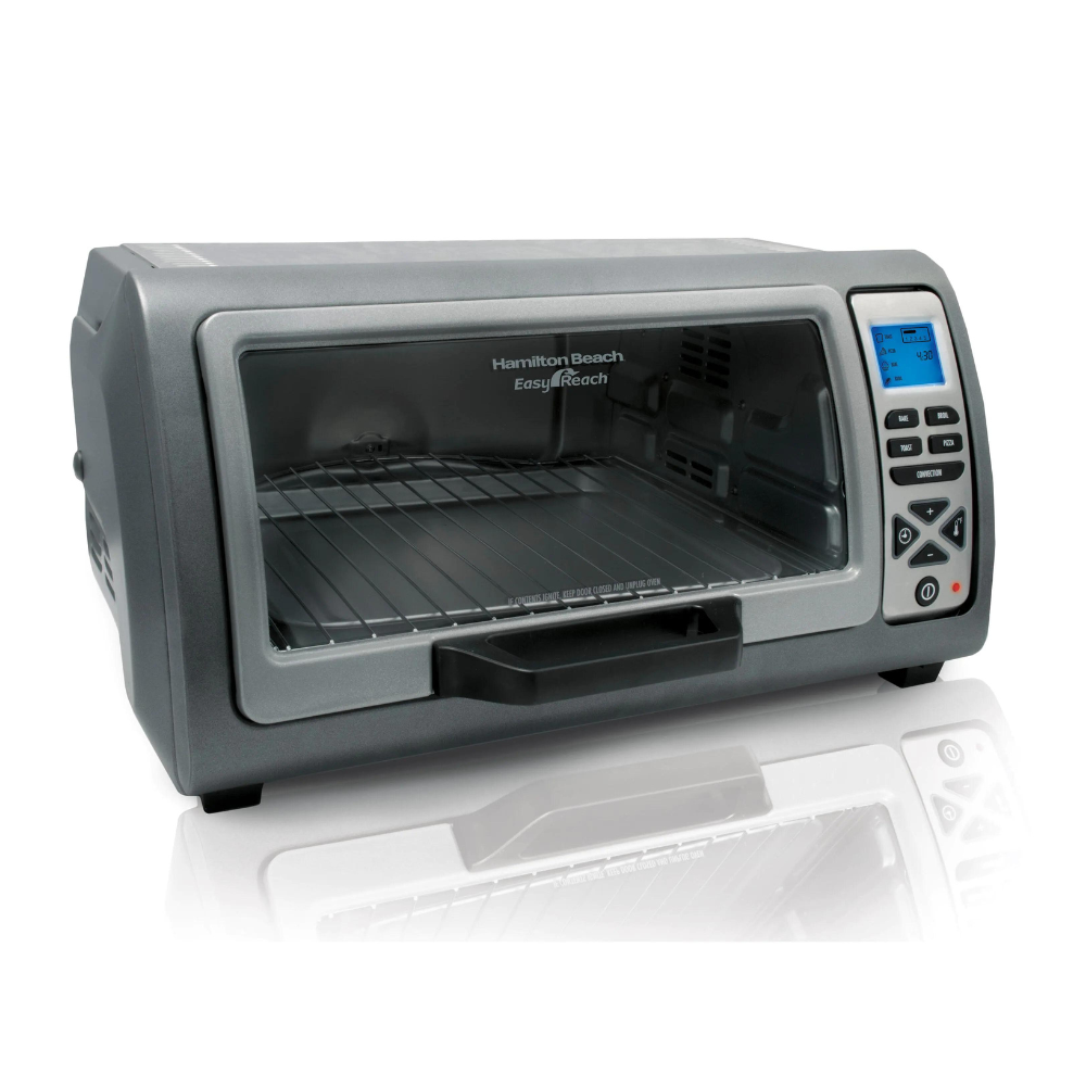 Hamilton Beach 1400-Watt 6-Slice Silver Toaster Oven