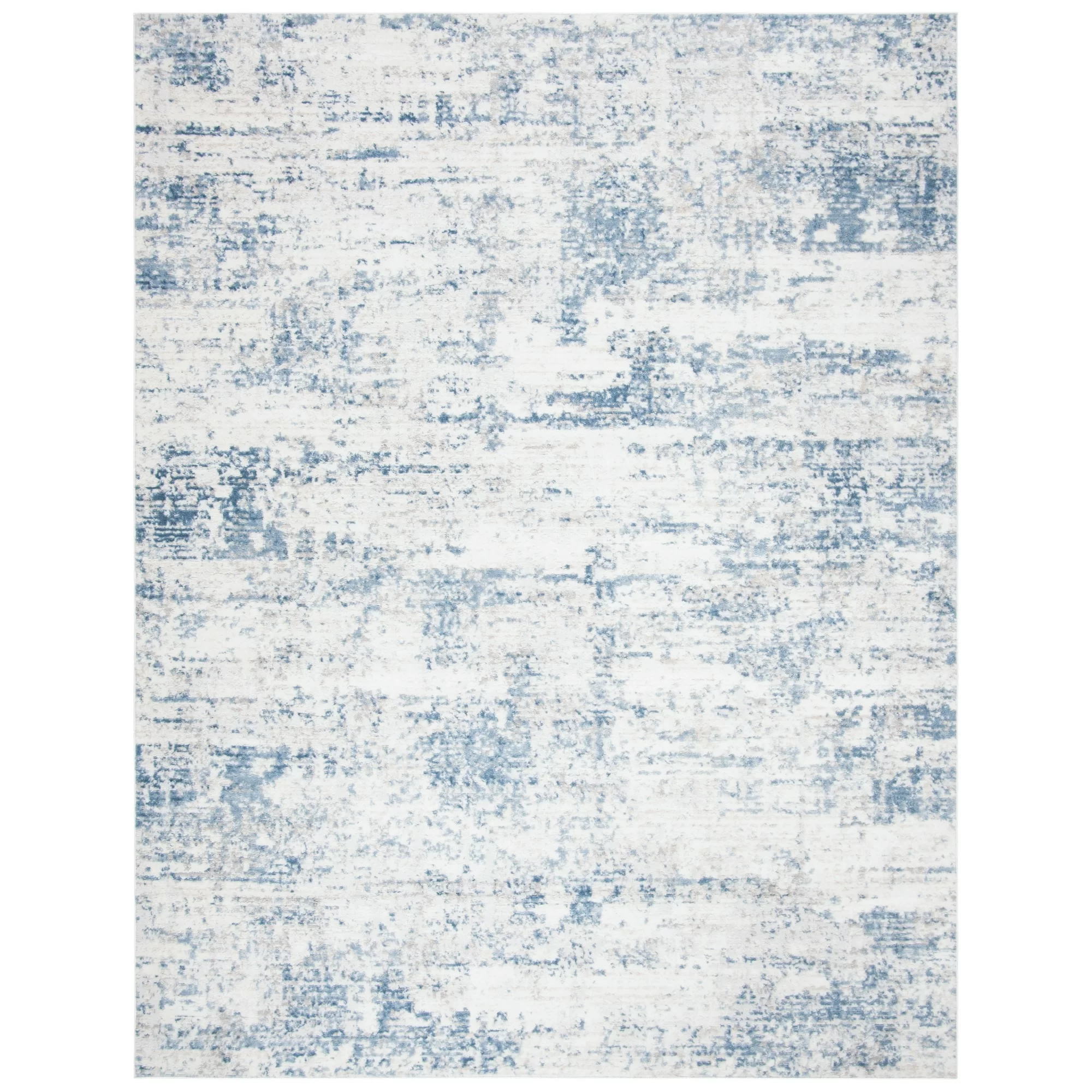 Highland Dunes Grandview Machine Woven/Power Loomed Blue/Ivory Rug. Rectangle 10′ x 14′