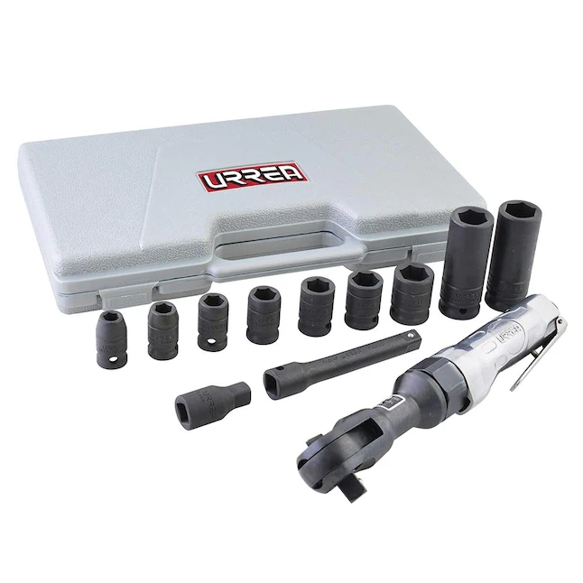 Urrea UP886HK Flexible Head Air Ratchet Set with Sockets In