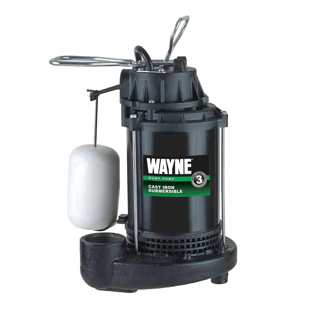 Wayne 1/2 HP Cast Iron Sump Pump With Vertical Float Switch