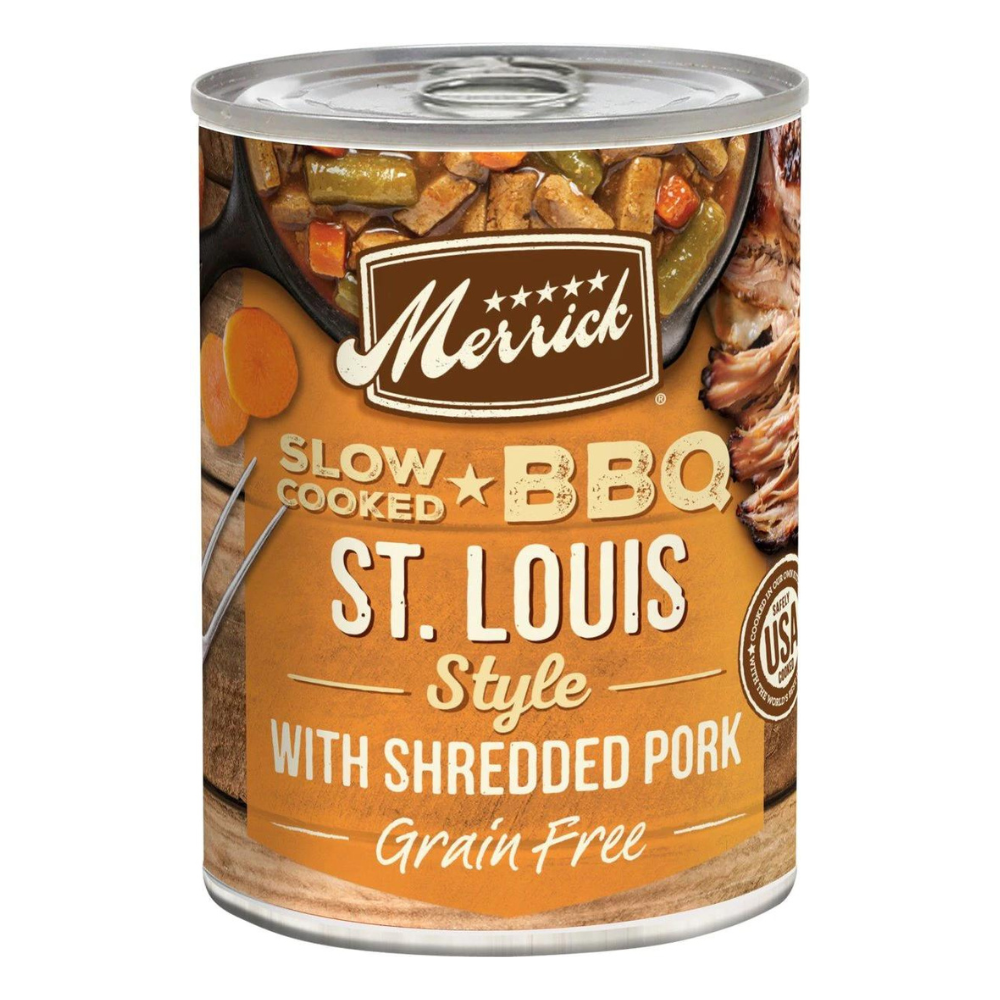 Merrick Grain-Free Slow-Cooked Bbq St. Louis Style. 12.7-Oz Can. Case Of 12