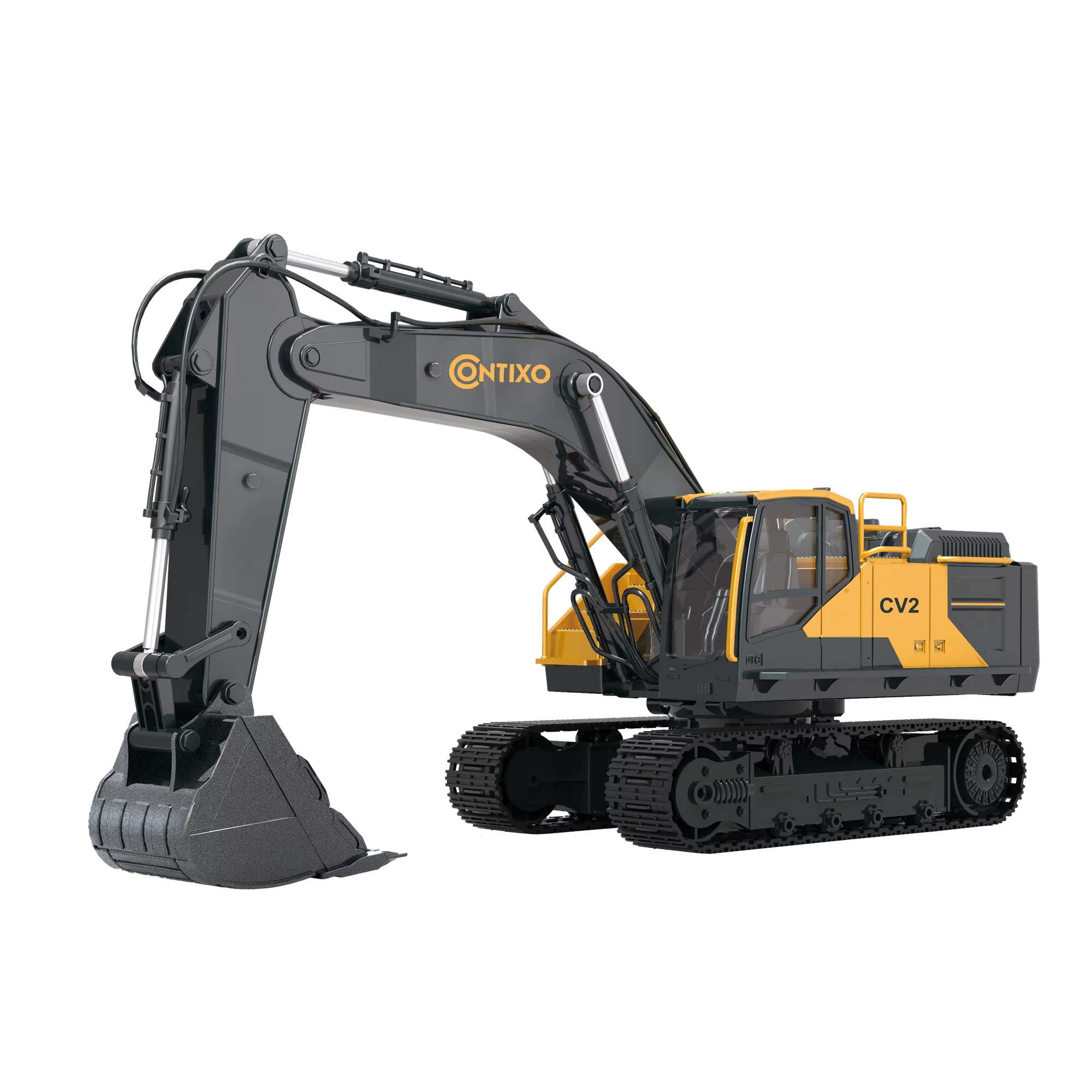 Contixo Remote Control Excavator 17 Channels Construction Vehicles with Metal Shovel RC. Rechargeable Battery CV2