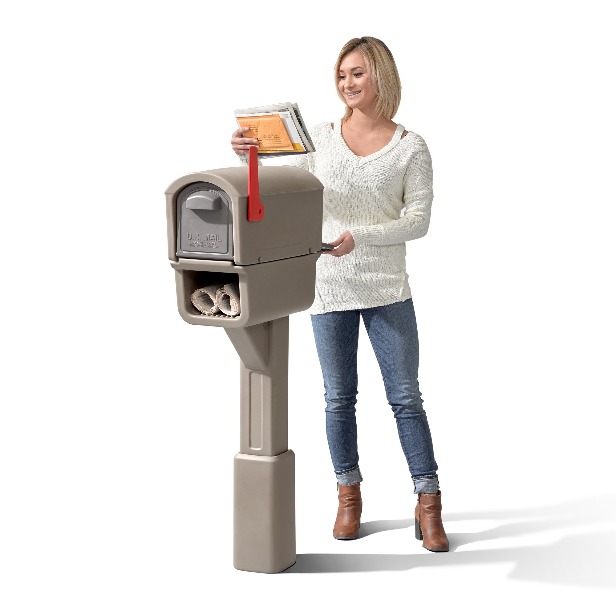 Step2 MailMaster Express Plus Plastic Mailbox. Mocha Finish