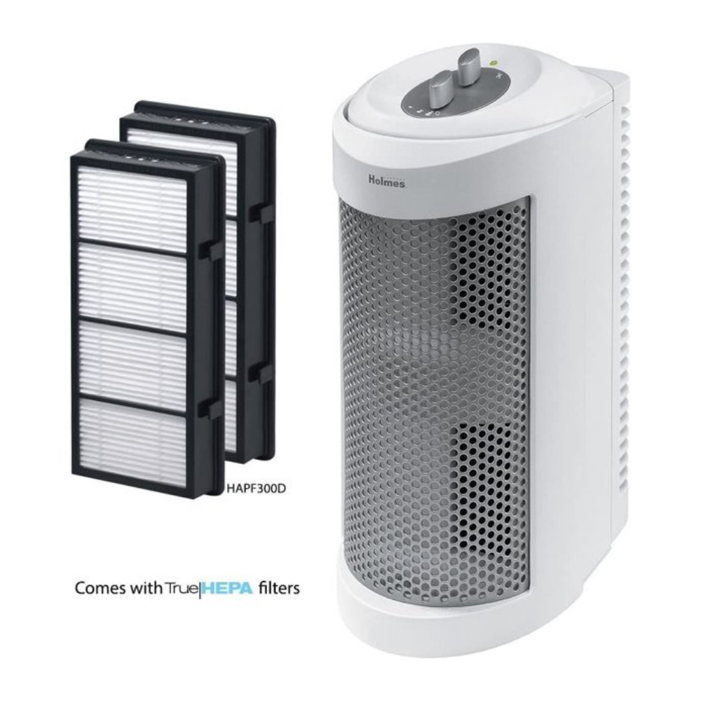 Holmes True HEPA Allergen Remover Mini Tower Air Purifier With Optional Ionizer