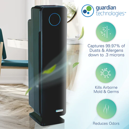 Germ Guardian AC5350BCA Elite Air Purifier & HEPA Filter. Black