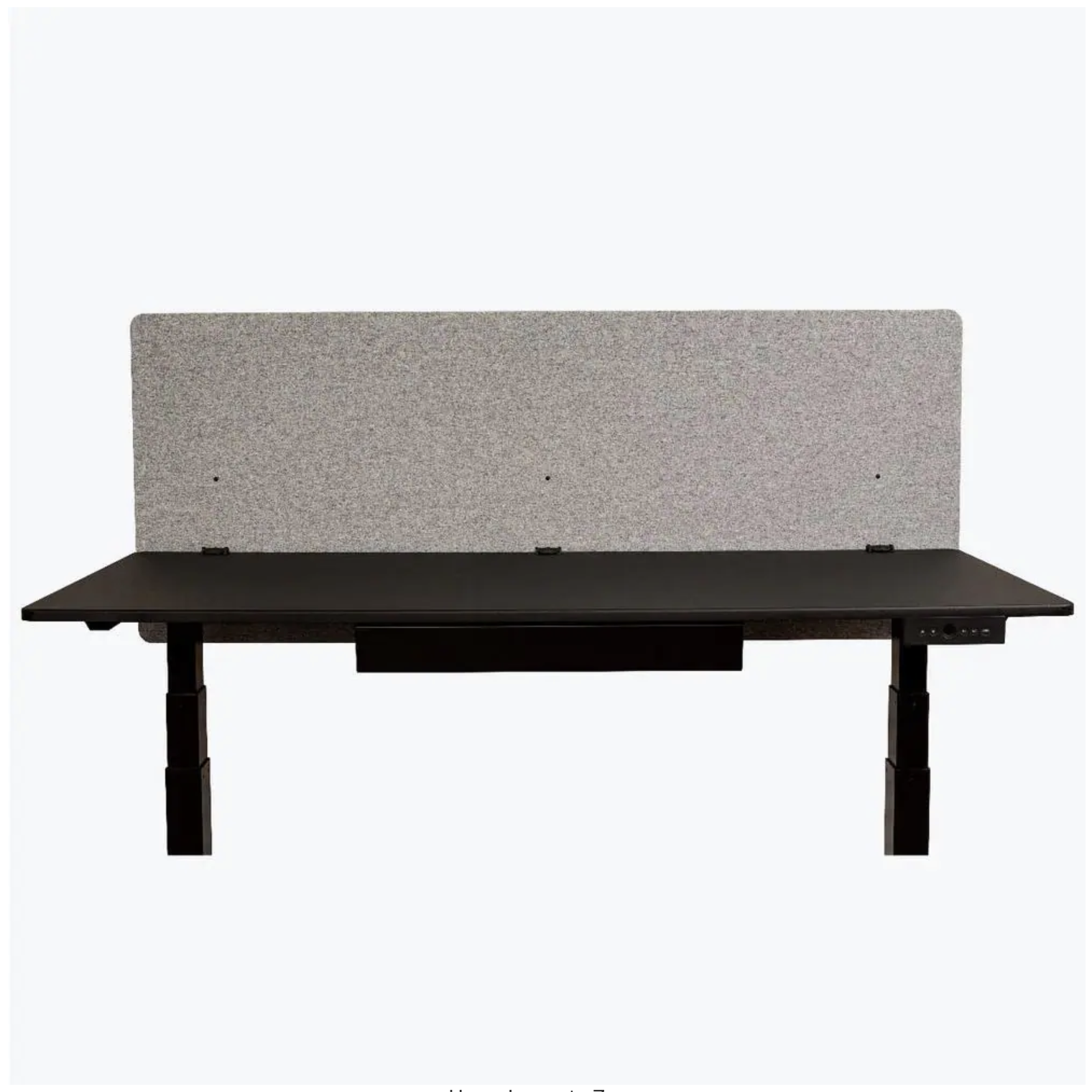 Luxor 60 in. x 24 in. Misty Gray Reclaim Desktop Privacy Back Panel