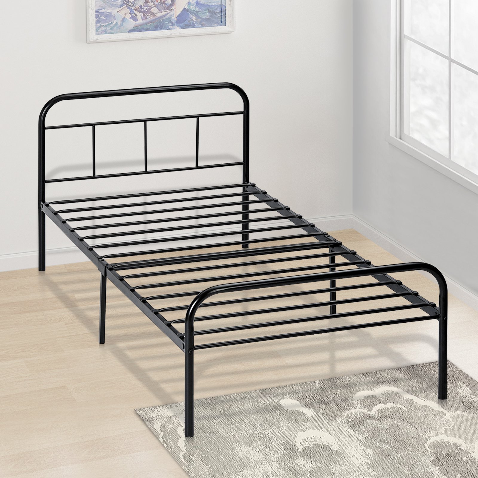 Lusimo Twin Bed Frame Heavy Duty Twin Size Metal Bed Frame