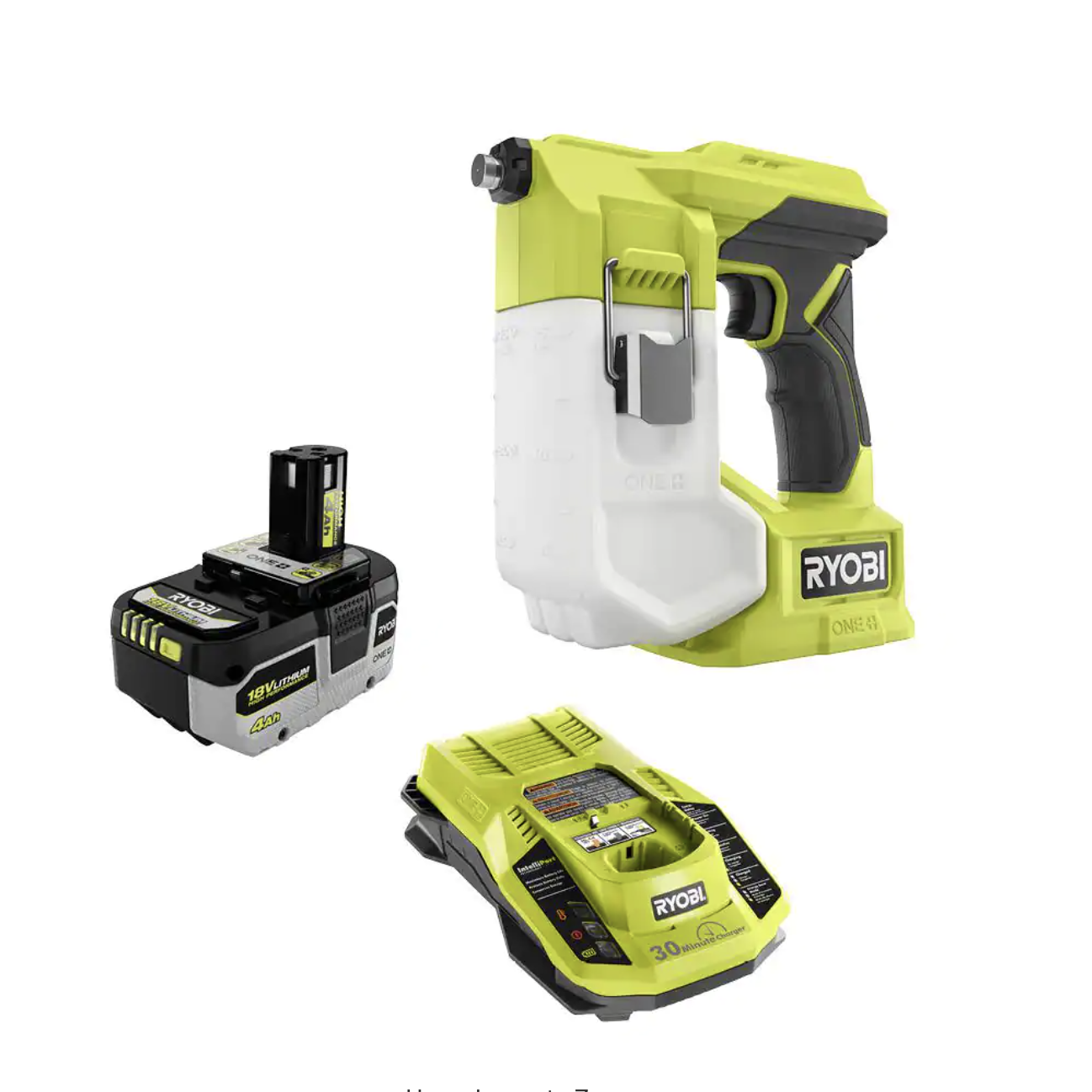 Ryobi ONE+ 18V Cordless Handheld Sprayer with HIGH PERFORMANCE 4.0 Ah Battery and Charger Kit