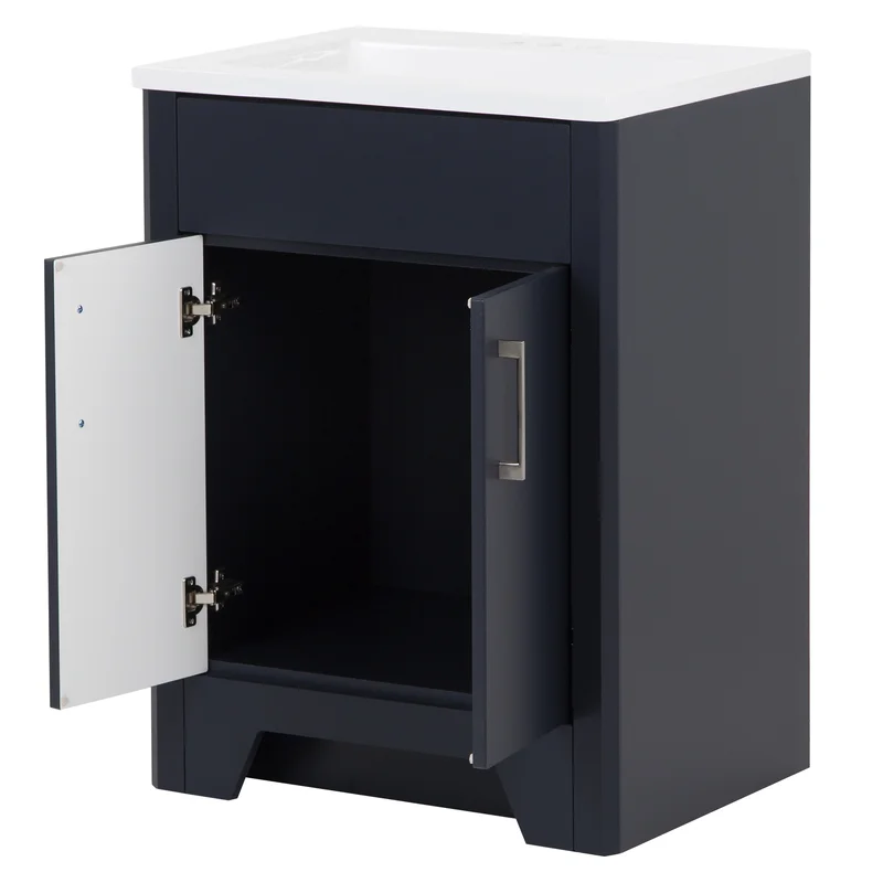 Zipcode Design Cousar 24.25” Free-standing Single Bathroom Vanity. Deep Blue