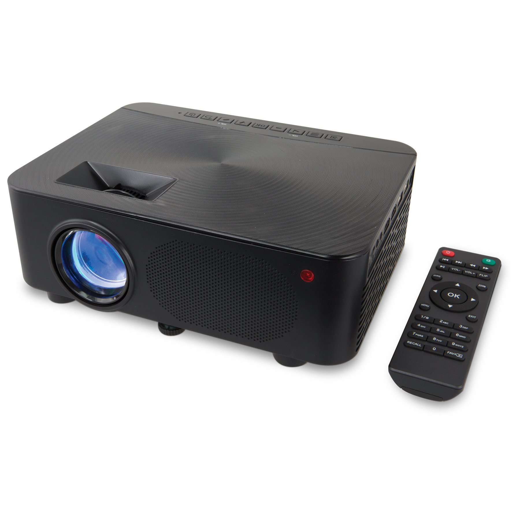 Onn. 720P LCD Home Theater Projector with Up to 150″ Projection Size. Black. 100020900