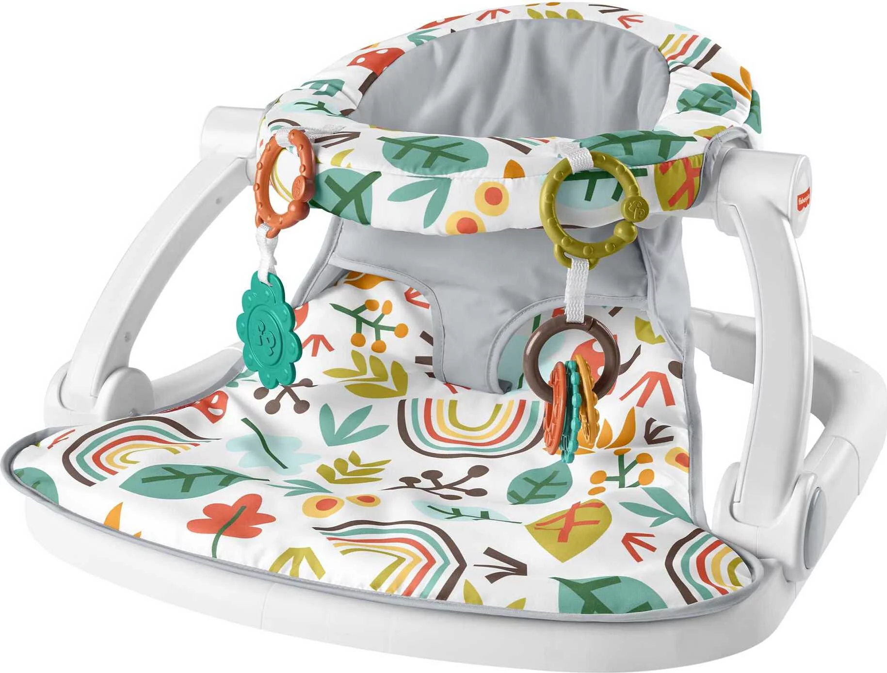 Fisher-Price Portable Baby Chair with Toys. Sit-Me-Up Baby Seat. Whimsical Forest