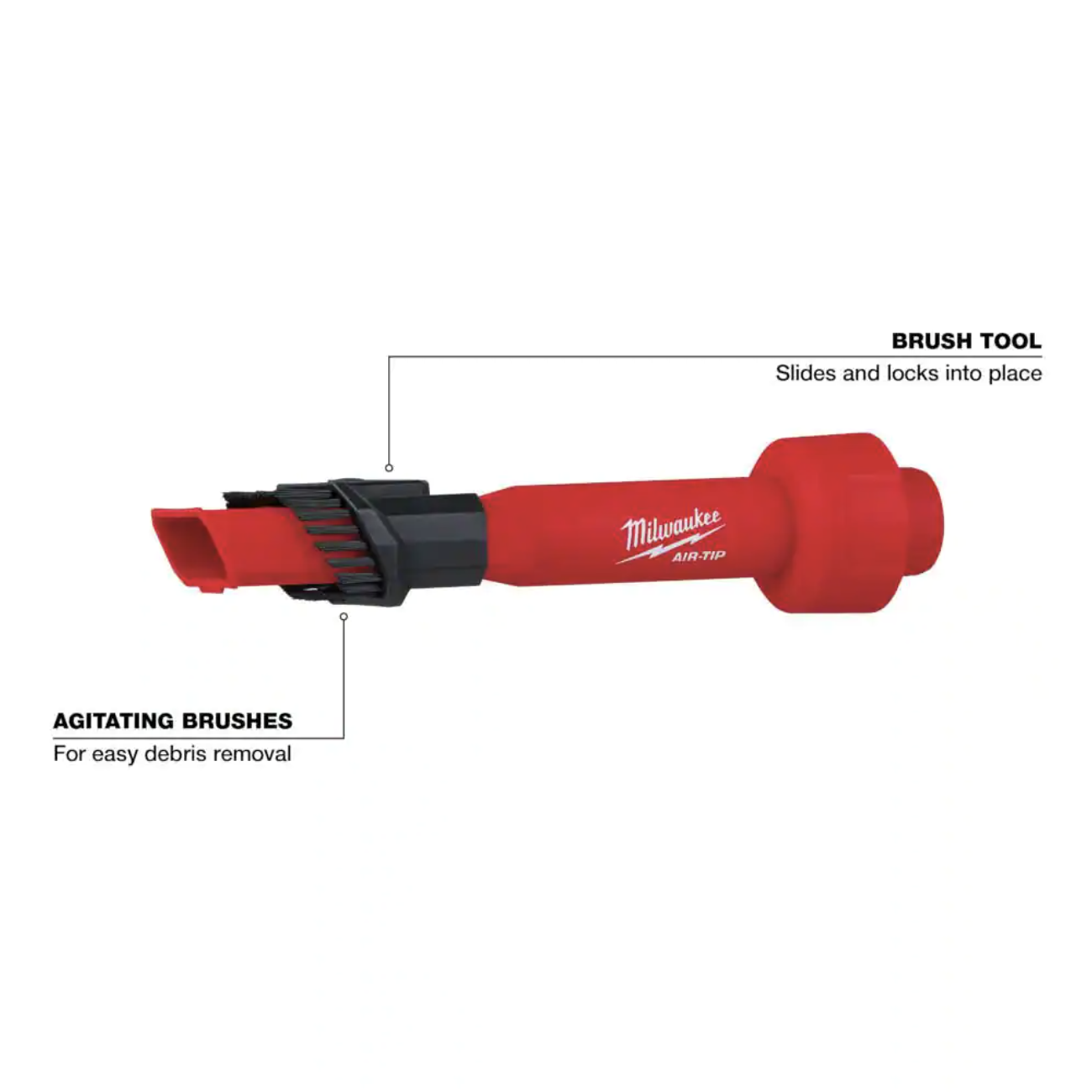 Milwaukee M18 18-Volt 2 Gal. Lithium-Ion Cordless Wet/Dry Vacuum with AIR-TIP 1-1/4 in. - 2-1/2 in. (2-Piece) Brush and Nozzle Kit