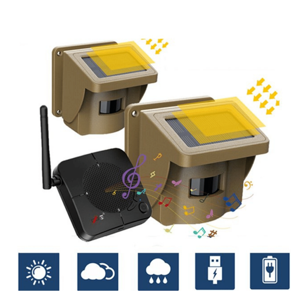 Toguard 1/2 Mile Long Range Solar Driveway Alarm Security Alert System