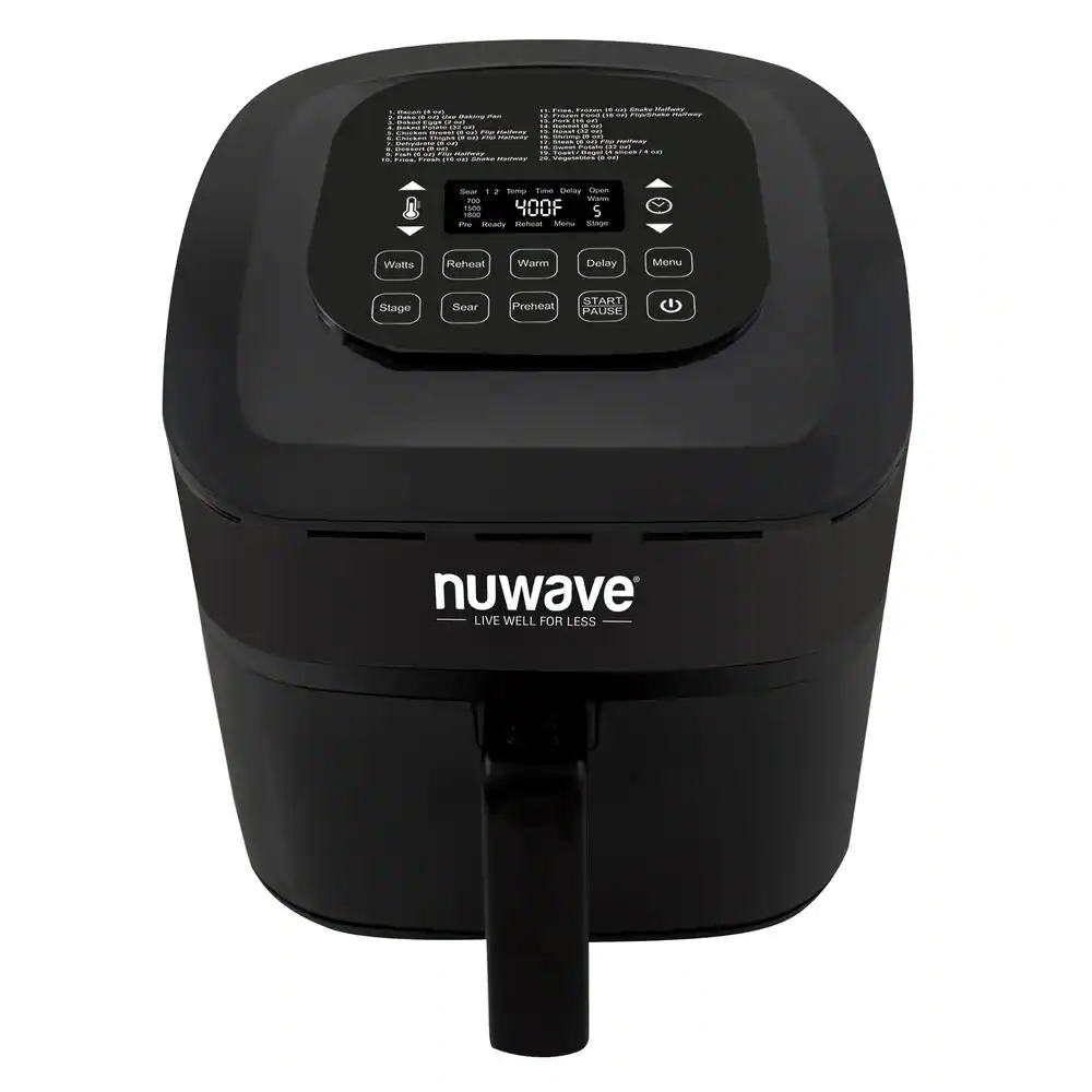 NuWave Brio 8 Qt. Black Digital Air Fryer With Probe