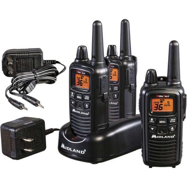 Midland LXT600 Extended-Range Walkie Talkies. 3-Pack