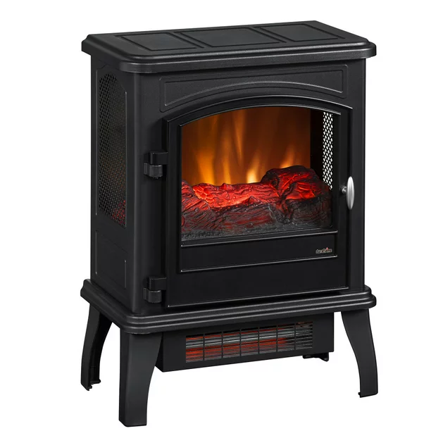 Duraflame Infrared Quartz Electric Fireplace Stove Heater. Black