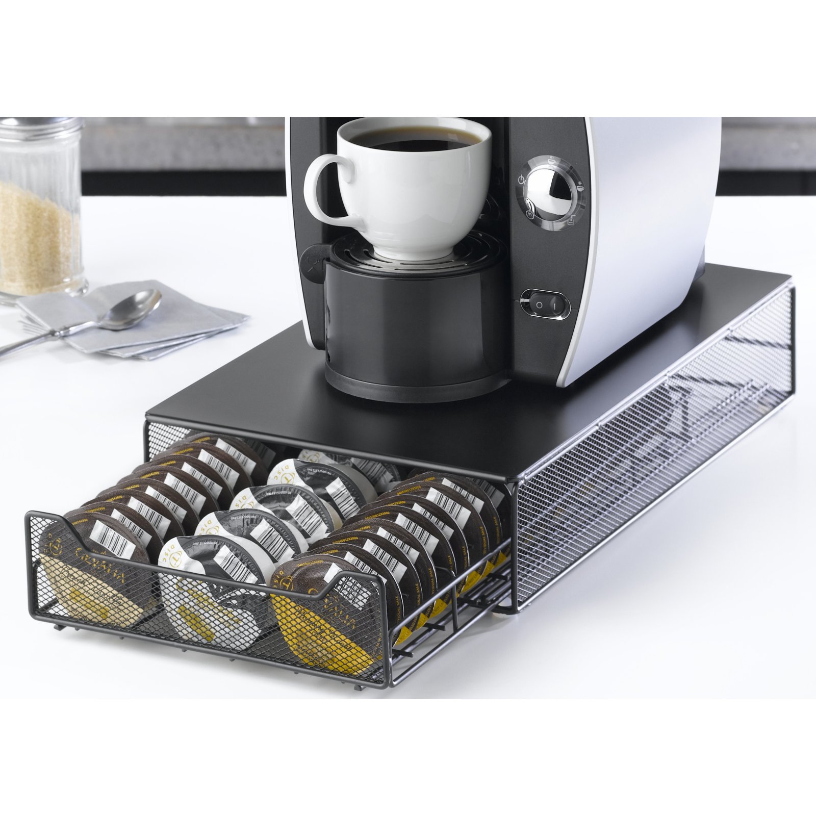 Nifty Home T Disc Drawer. Silver. 36 Capsule Pods