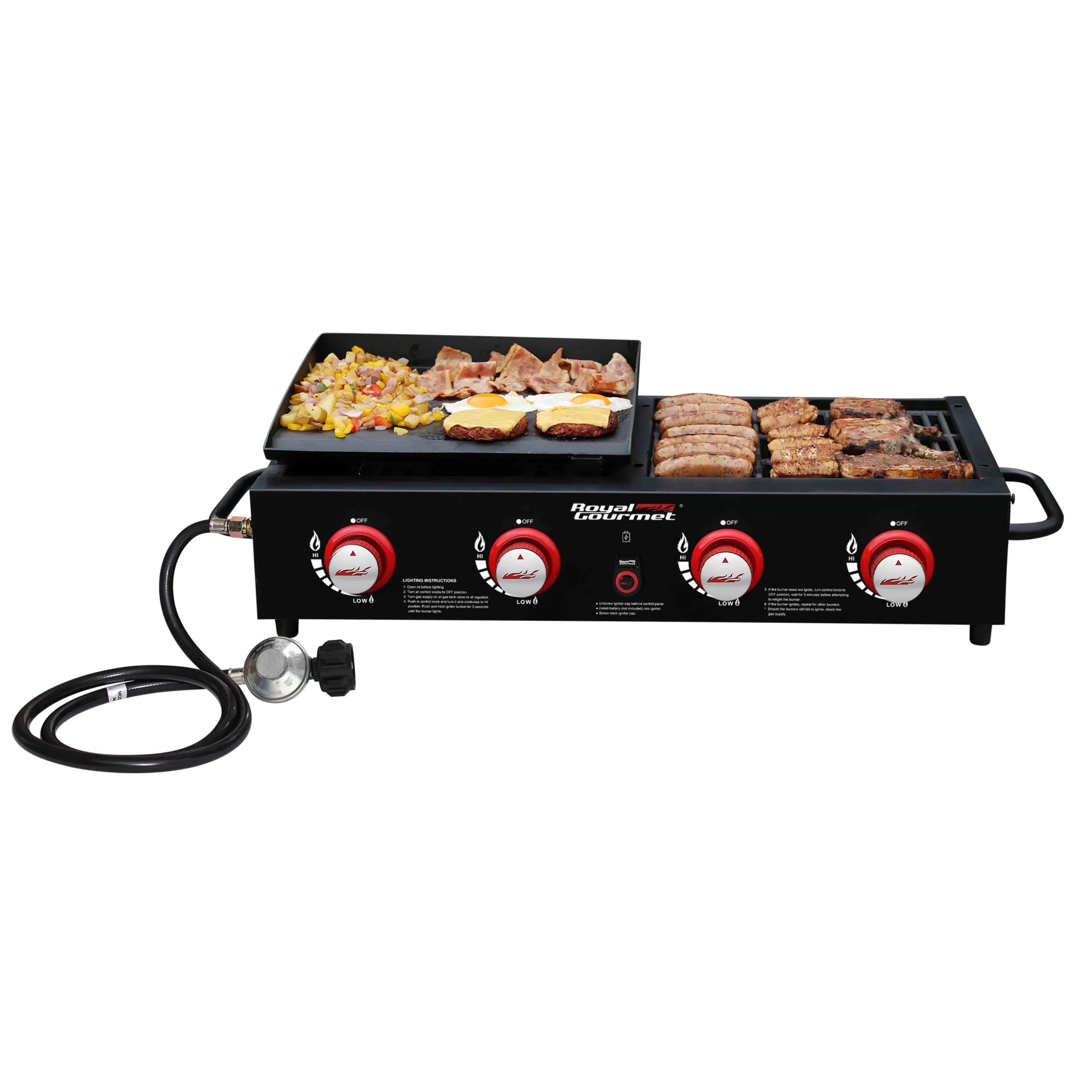 Royal Gourmet 4 - Burner Portable Liquid Propane Gas Grill. GD4002T