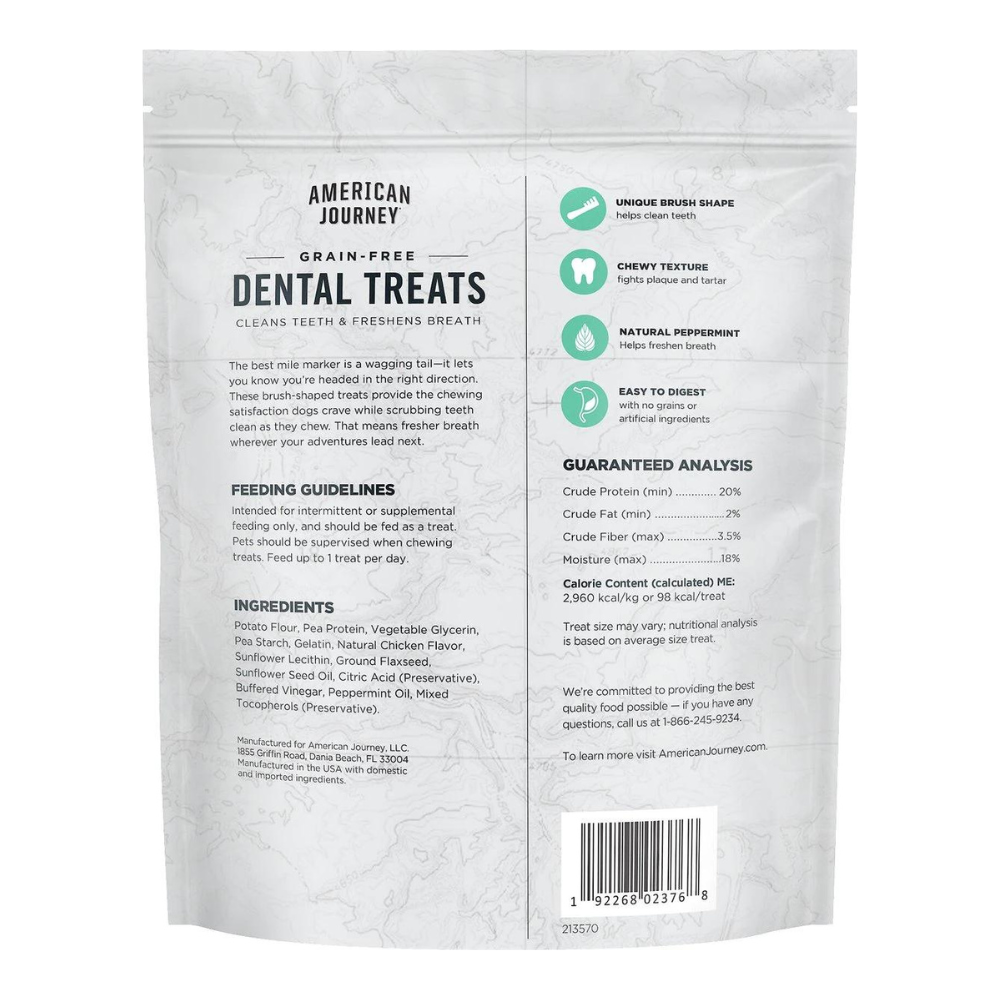 American Journey Medium Grain-Free Fresh Dental Dog Treats. 41-oz bag. 36 count