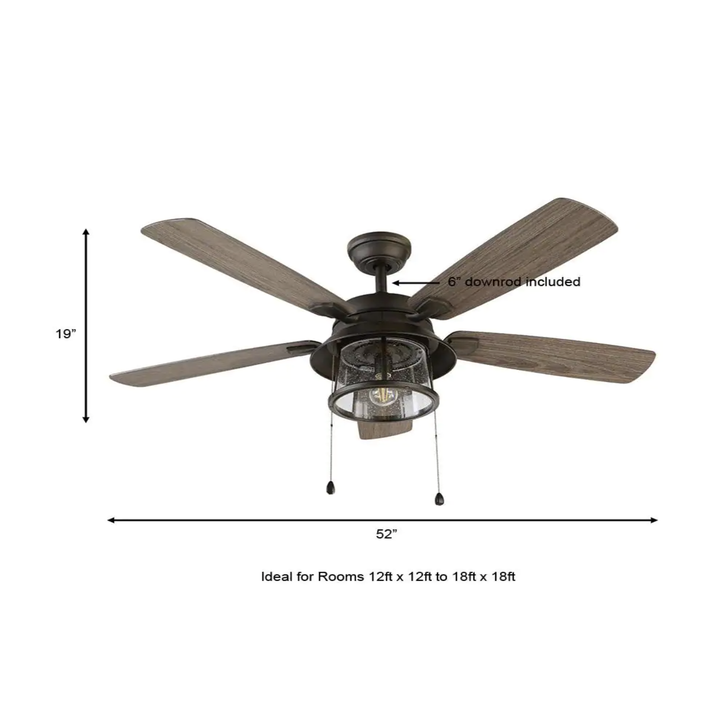Home Decorators Collection Shanahan 52 in. Indoor/Outdoor LED Bronze Ceiling Fan