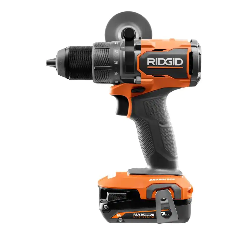 Ridgid 18V Brushless Cordless 1/2 in. Drill/Driver Kit with 2.0 Ah MAX Output Battery and 18V Charger