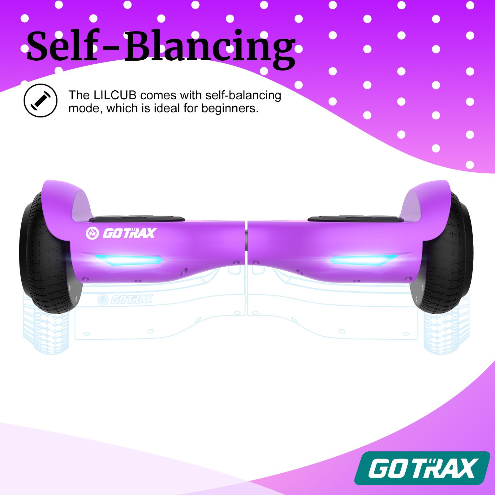 Gotrax Kids Hoverboard. Purple