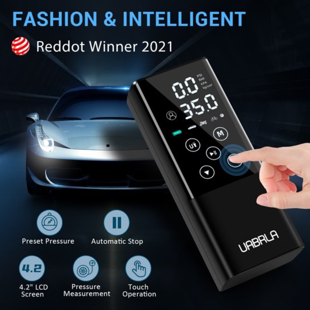 Uabrla Portable Air Compressor Tire Inflator: Tire Pump Car Tire Inflator with Digital Pressure Gauge