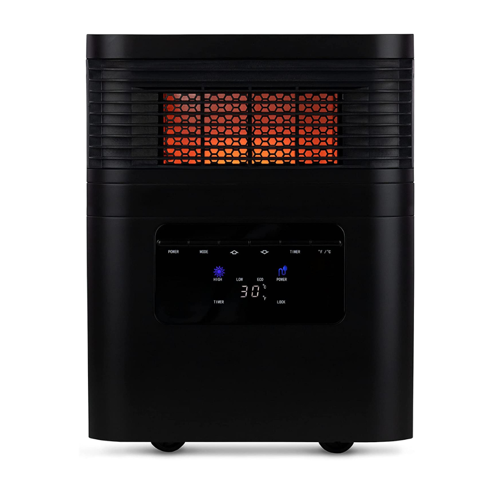 Briza Infrared Space Heater. Electric Portable Indoor Heater. Timer. 1500W