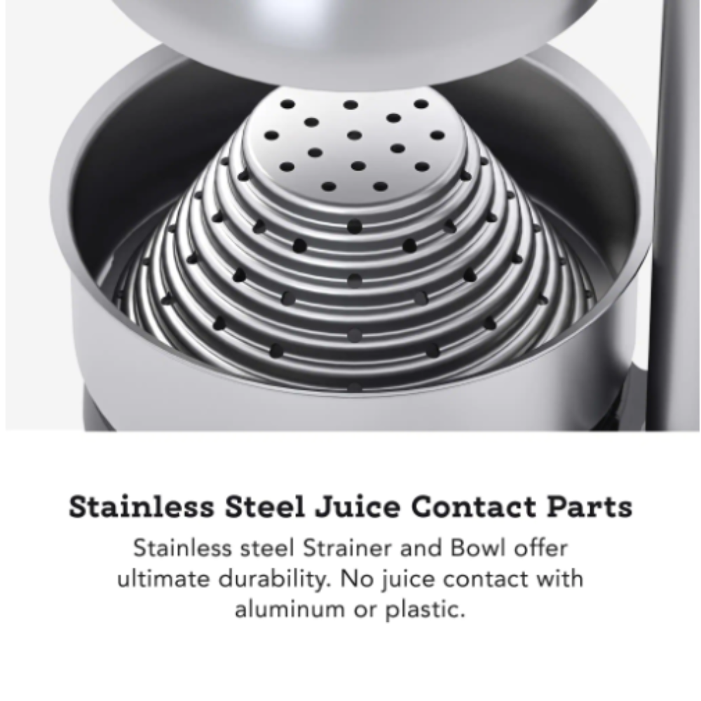 Tribest MJP-105 Stainless Steel Black XL Manual Juice Press for Pomegranate and Citrus