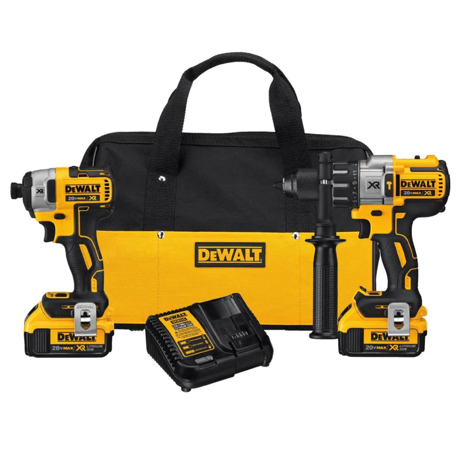 Dewalt 20V Max XR Cordless Brushless Hammer Drill/Impact Combo Kit (2-Tool) with (2) 20-Volt 4.0Ah Batteries & Charger (DCK299M2)