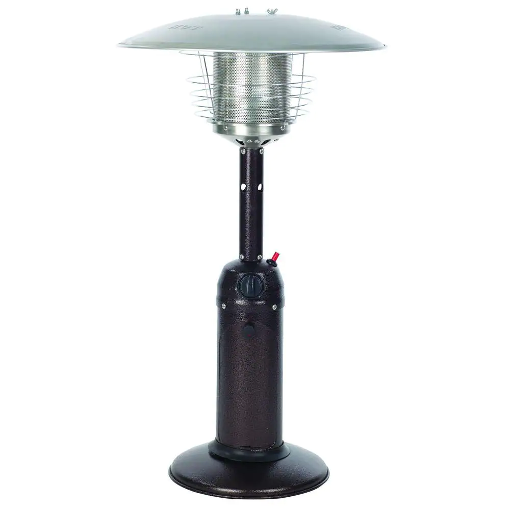 Fire Sense 10.000 BTU Hammered Bronze Tabletop Propane Gas Patio Heater