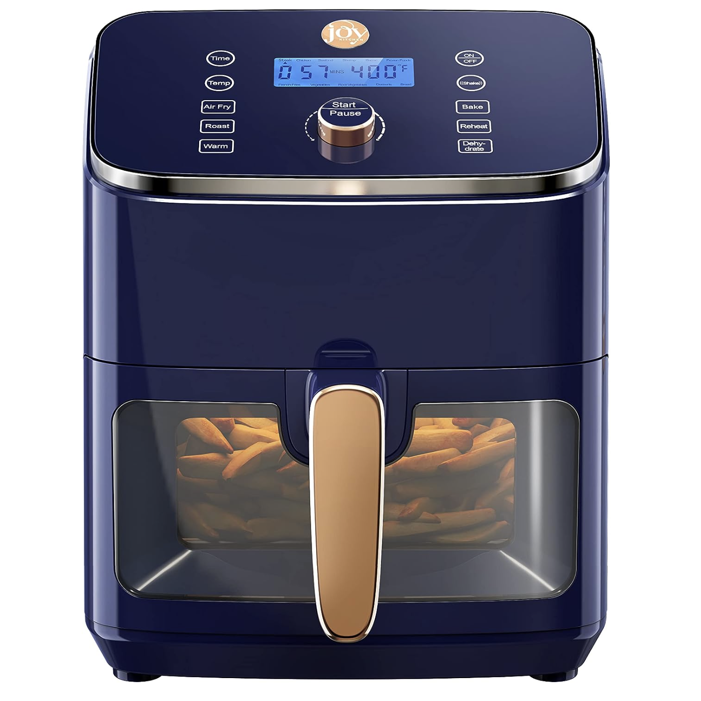 JOY Kitchen 6-Quart Air Fryer. Navy Blue