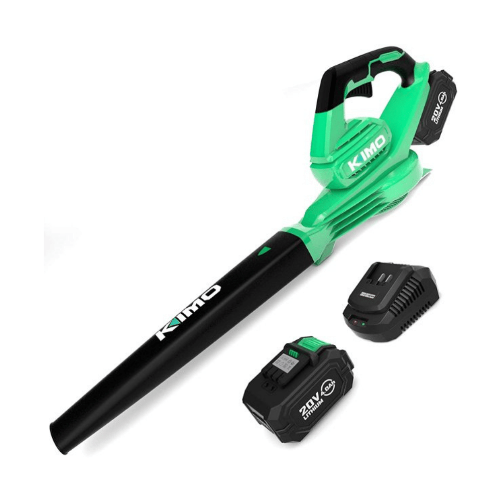 Kimo Cordless Leaf Blower. 200 CFM 170 MPH Battery-Operated Blower