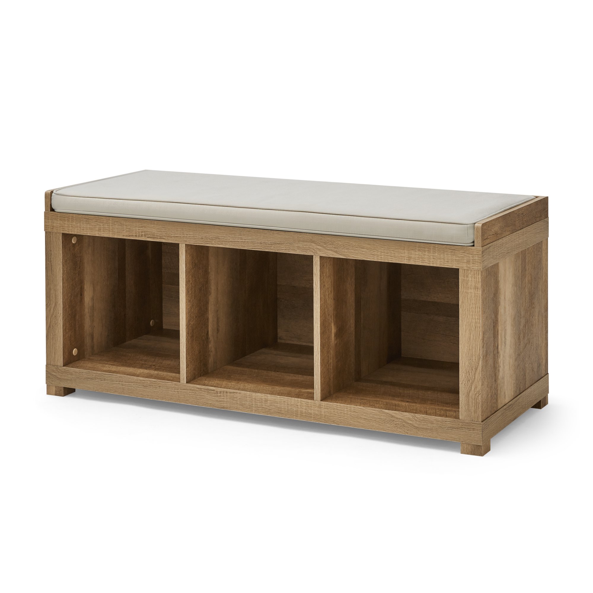 Better Homes & Gardens 3-Cube Storage Bench. Weathered