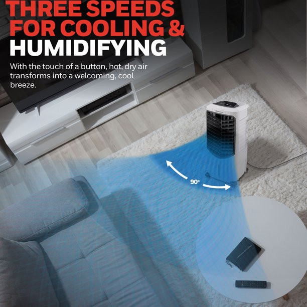 Honeywell Quiet. Low Energy. Compact Spot Fan & Humidifier. TC09PEU White