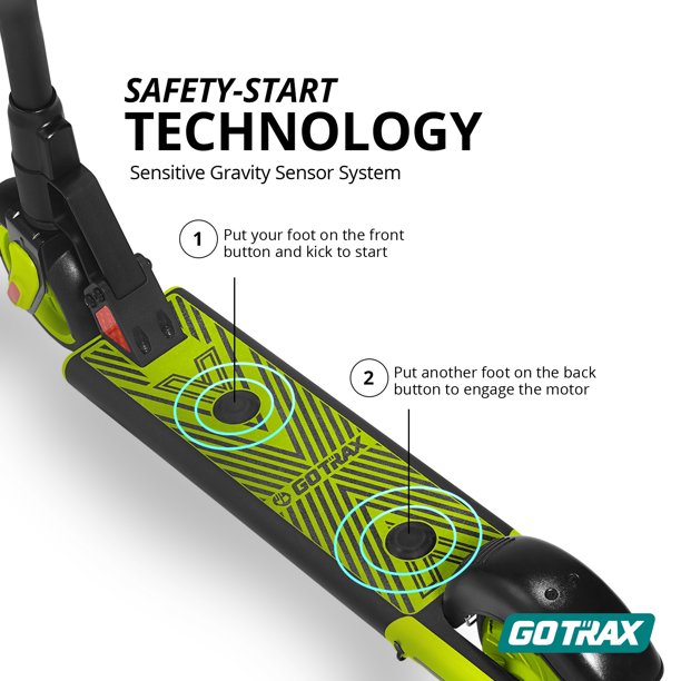 Gotrax XOOM Electric Scooter for Kid Ages 6-12. Max 4 Miles Range and 7.5 mph Speed. Green
