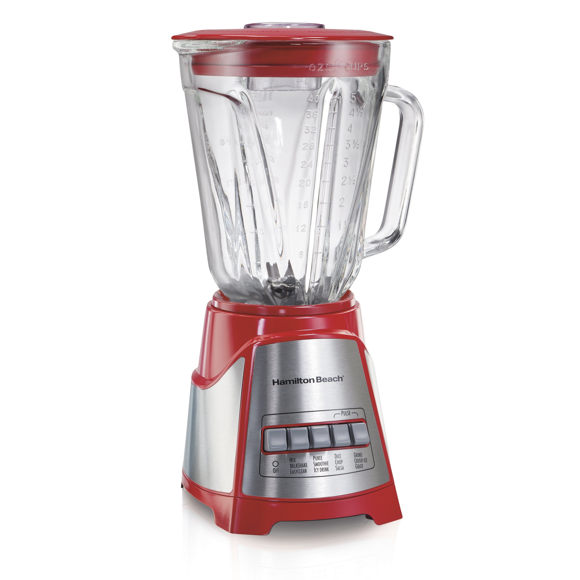 Hamilton Beach Power Elite Multi-Function Blender. 700 Watts. 40 Oz. Red. Model 58147R