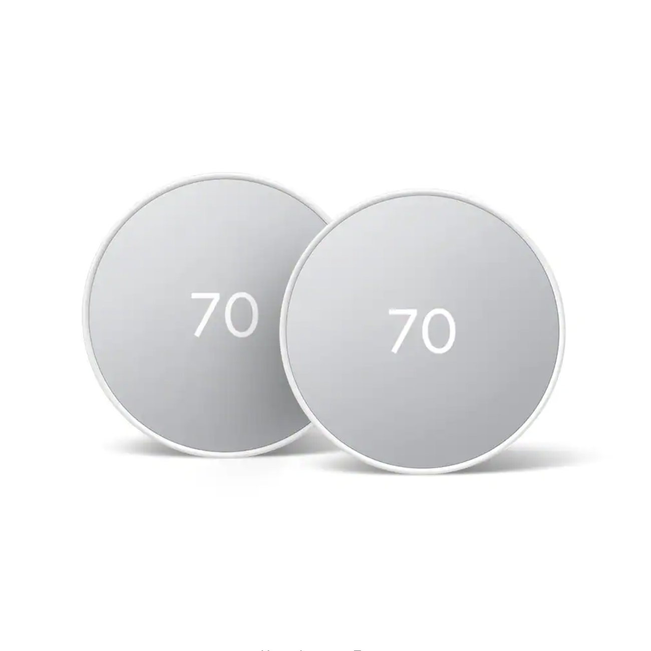 Google Nest Thermostat - Smart Programmable Wi-Fi Thermostat. Snow (2 Pack)