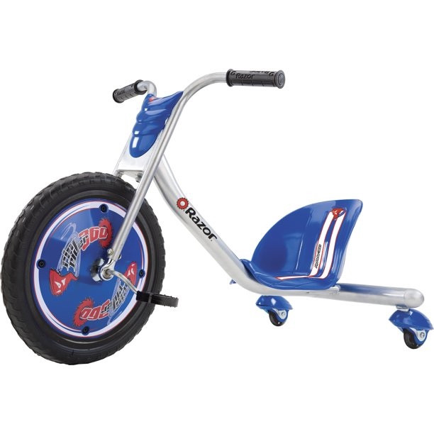 Razor RipRider 360 Drift Trike - Blue. 3-Wheeled Drifting Ride-On. Welded Steel. Tricycle