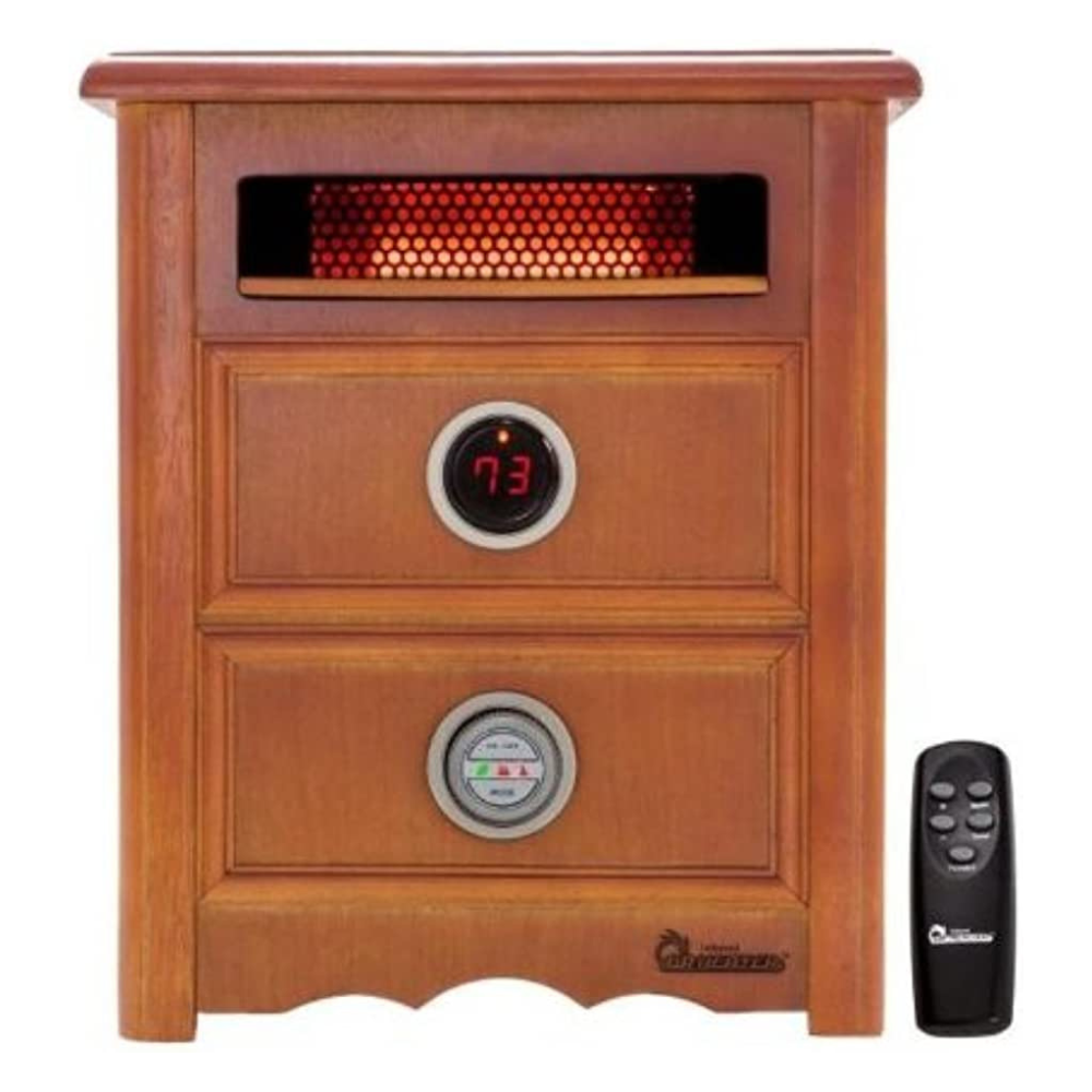 Dr Infrared Heater Nightstand 1500-Watt Infrared Portable Space Heater with Dual Heating System
