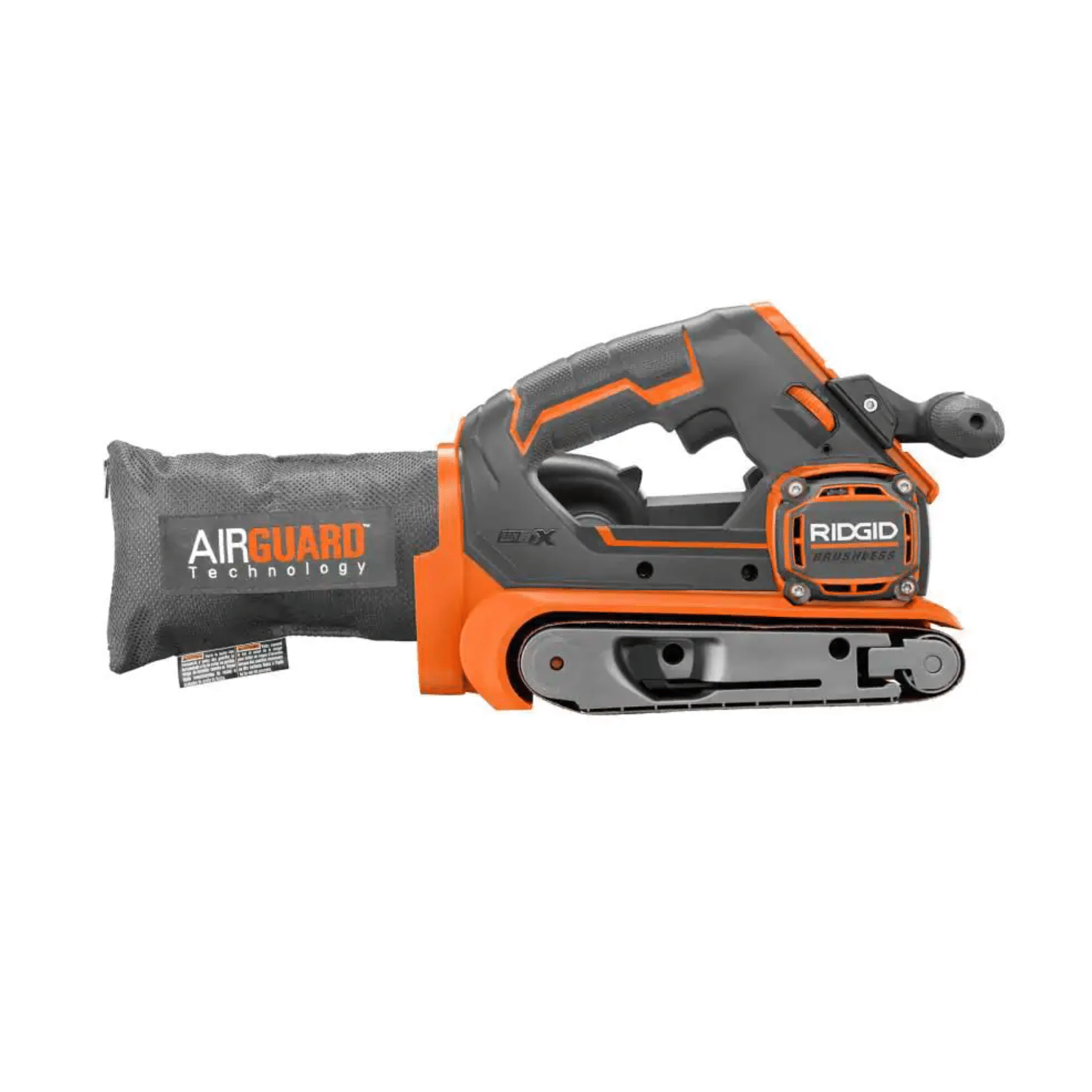 Ridgid 18V Brushless Cordless 3 in. x 18 in. Belt Sander with Dust Bag. Sanding Belt & 18V Lithium-Ion 4.0 Ah Battery (R86065B-AC87004)