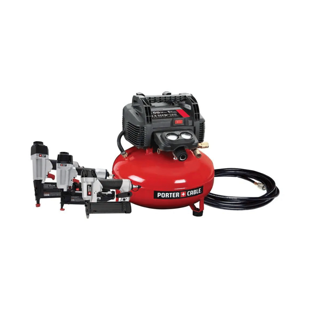 Porter-Cable 6 Gal. Portable Electric Air Compressor With 16-Gauge. 18-Gauge and 23-Gauge Nailer Combo Kit (3-Tool)